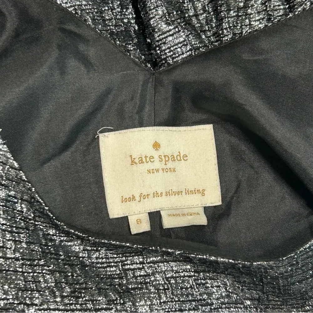 Kate Spade Ladies Size 8 Sleeveless Metallic Dress